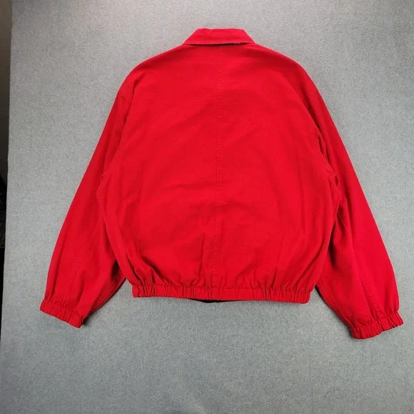 VTG Tommy Hilfiger Reversible Nautical Sailboat Bomber Jacket Red Navy Mens M - Picture 12 of 13